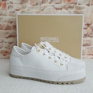 michael kors white platform sneakers